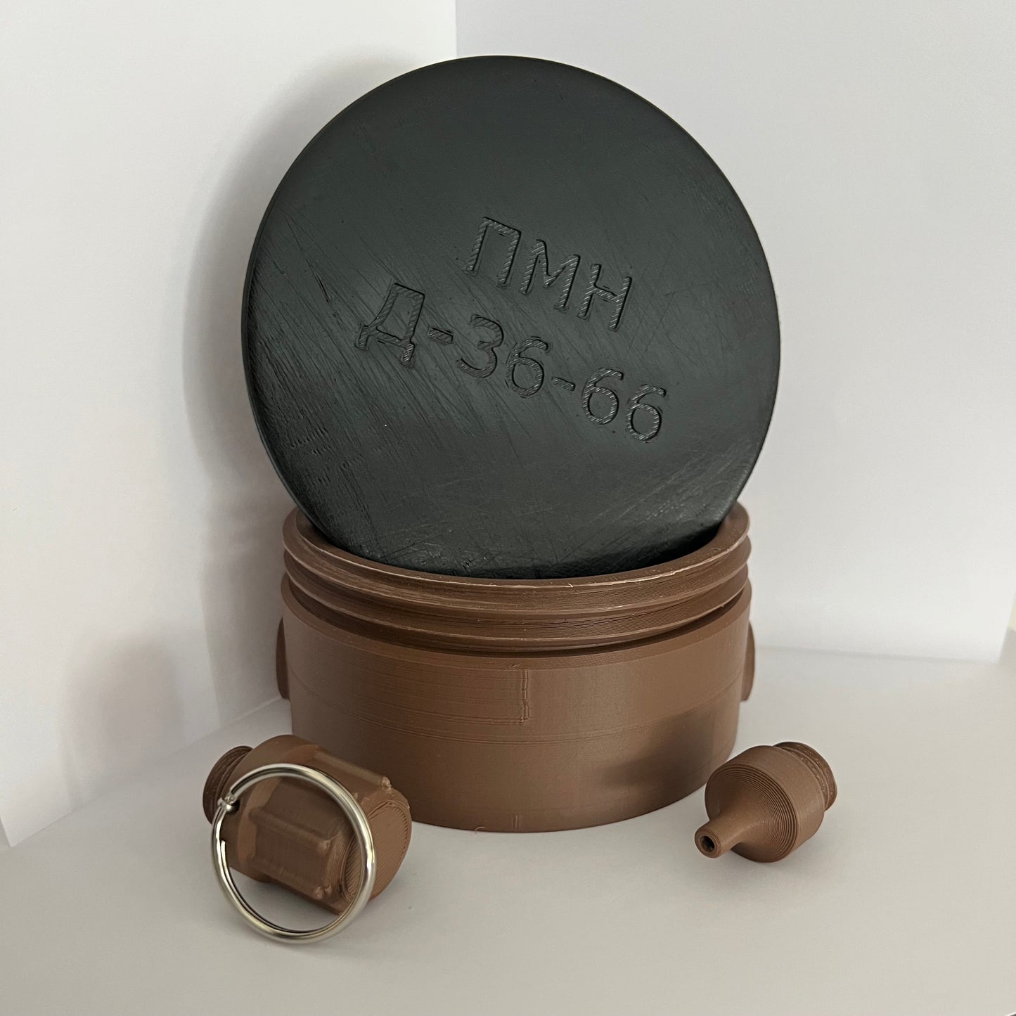 3D Printed Soviet PMN Antipersonnel Landmine Replica