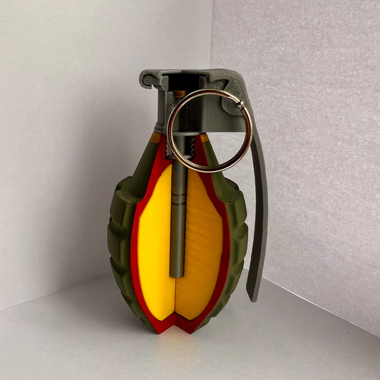 Inert Mk 2 Cutaway Grenade Replica – With Simulated Filler & Sectioned Fuze (Display Model)
