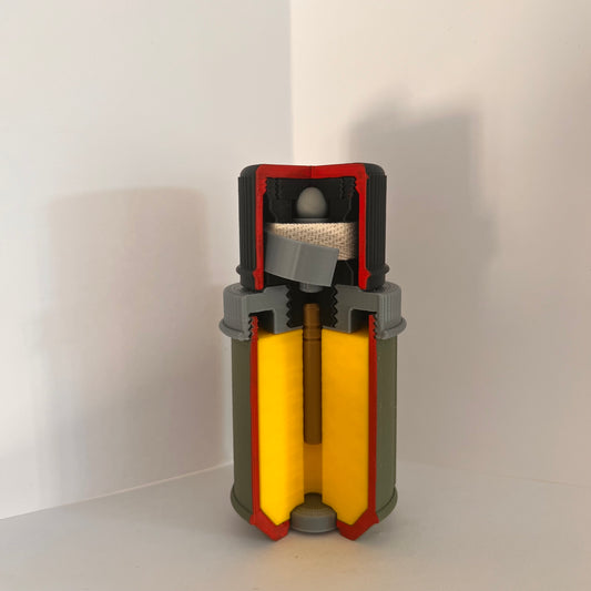 3D Printed Cutaway British No. 77 Hand Grenade Replica